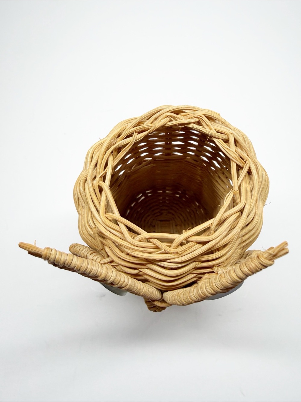 Vintage Wicker Owl Bud Vase Basket - Picture 5 of 9